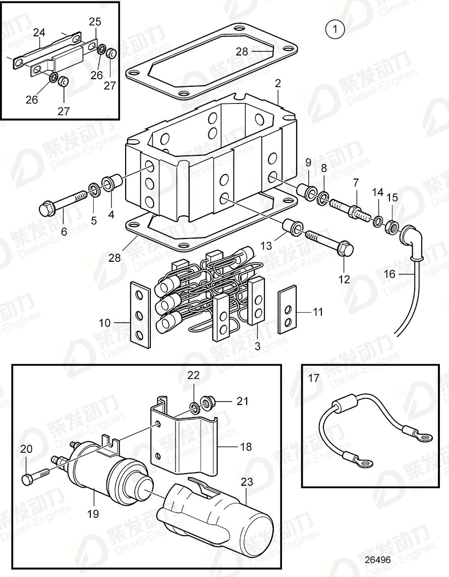 VOLVO Cable harness 3587424 Drawing